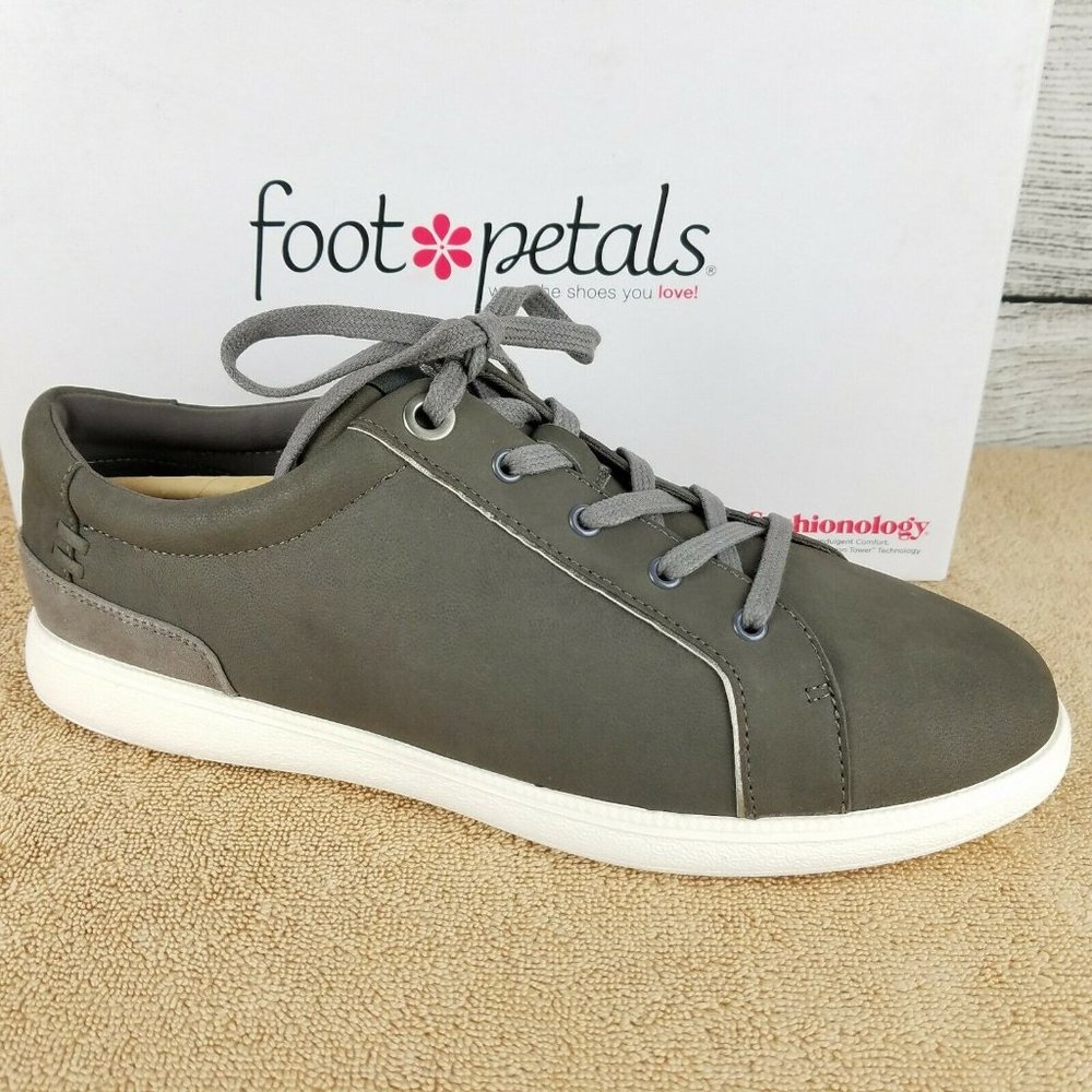 Foot Petals Women's Gray Lace-Up Sneakers